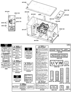 Decals Group - Circuit Protection Diagram and Parts List for 076198-00  Briggs and Stratton Generator